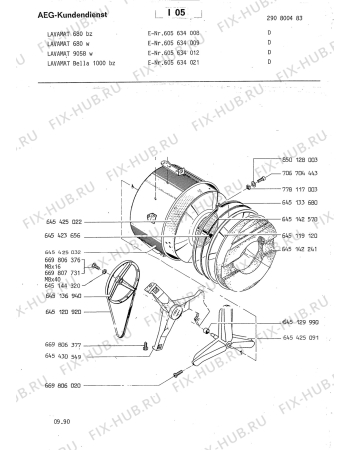 Взрыв-схема стиральной машины Aeg LAV680 BZ - Схема узла Section2